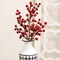 Winter Gooseberry Floral Pick with Red Berries for Vase and Home Decor